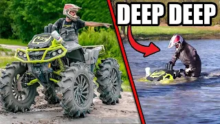 Giant FOUR-WHEELER VS FLOODED BACKYARD!