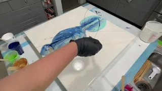 Acrylic Pouring Using a Funnel - A Happy Little Accident - Fluid Art