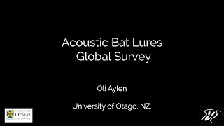 Acoustic Bat Lures - A Global Survey.