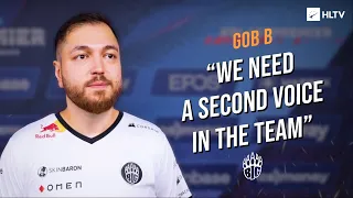 gob b: "We thought that we need a second voice to help tabseN out"