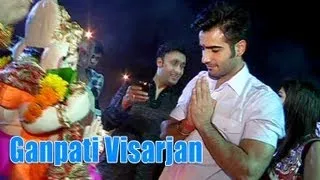 Karan And Krystle at Ganpati Visarjan