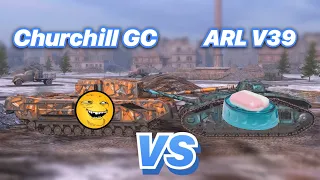 НА ЗАБИВ#53 | Самые УПОРОТЫЕ танки | Churchill GC vs ARL V39 | WoT Blitz | Zlobina Liza