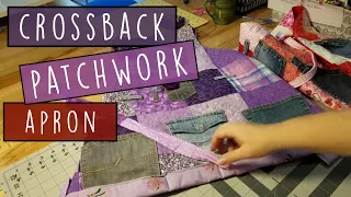 How to Make a Cross Back Patchwork Apron With Pockets - No Pattern Needed