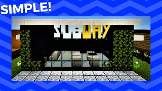 Minecraft Tutorial: How To Make A Modern Subway (Restaurant) “2020 City Tutorial”