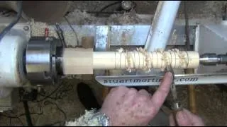 Wood Turning - How to produce a Spiral Twist in Wood Part 2