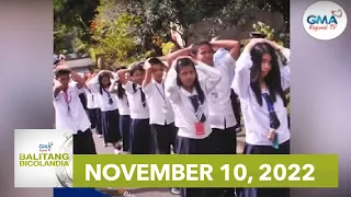 Balitang Bicolandia: November 10, 2022