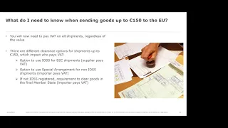 UPS Customs Brokerage Webinar Series: The EU VAT Reforms – 2 weeks to go