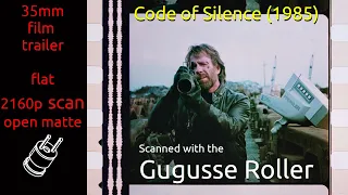 Code of Silence (1985) 35mm film trailer, flat open matte