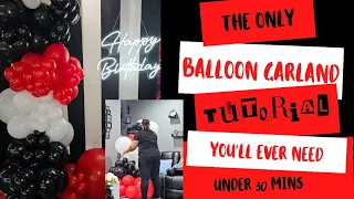 How to | Easiest Balloon 🎈 Garland Tutorial | under 30 mins | Balloon Decoration Ideas #balloons