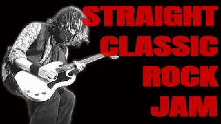 Straight Classic Rock Jam | Guitar Backing Track (E Minor - 71 BPM)