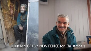 OLD MAN GETS a NEW FENCE on Christmas