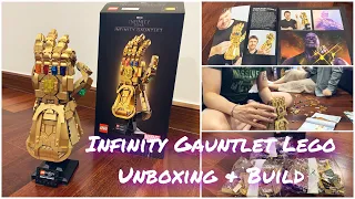 Unboxing Vlog 📦 ~ Building the Lego Infinity Gauntlet time-lapse