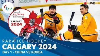 Day 1 | China vs Korea | Calgary 2024 | World Para Ice Hockey Championships A-Pool