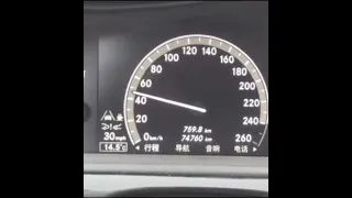 Mercedes S600  W221  0-130 km/h acceleration. Model 2012