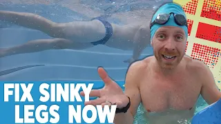 How to Fix "ADVANCED" Sinky Legs Triathlon Swimming | Swim Drills, Stretching, Swimming Technique