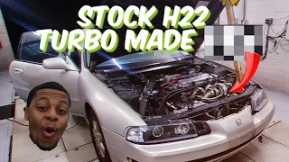 stock h22 turbo gets tuned and it made..... | how to turbo your honda Prelude pt5