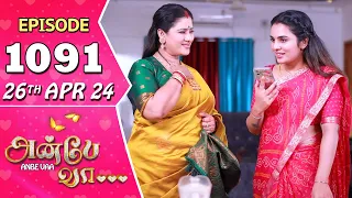 Anbe Vaa Serial | Episode 1091 | 26th April 24 | Virat | Shree Gopika | Saregama TV Shows Tamil