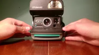 Rare Teal Polaroid 600 Instant Camera from 2000s