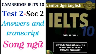 Ielts listening Cambridge 10 test 2-Section 2-transcript song ngữ-Luyện nghe Ielts cho người bắt đầu