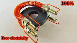 Amazing Free Energy Generator 220v Electricity From  Copper Coil