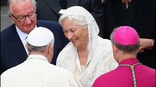 King Albert & Queen Paola Of The Belgians  Meets Pope Francis In The Vatican