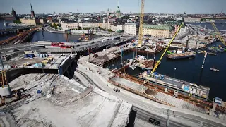 Slussen time-lapse Slussbron 2013–2020