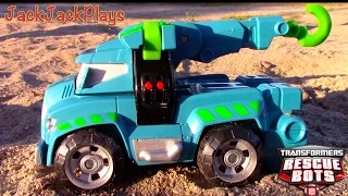 Transformers Rescue Bots Surprise Toy UNBOXING! Tow Trucks and Digging for Kids | JackJackPlays