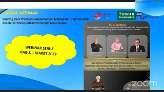 Webinar Seri 1: Manajemen Talenta: Pilar Merit System Dalam Mewujudkan Birokrasi Profesional