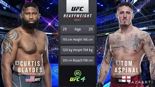 CURTIS BLAYDES VS TOM ASPINALL FULL FIGHT UFC FIGHT NIGHT