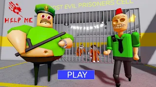 Big Head Green BARRY and SIREN COP HARD MODE Roblox Escape Obby #roblox #obby