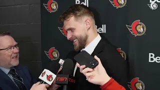 Brady Tkachuk, Jiří Smejkal, Anton Forsberg and Jacques Martin Postgame Availability vs BOS