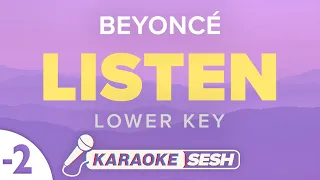 Beyoncé - Listen (Lower Key) Karaoke Version