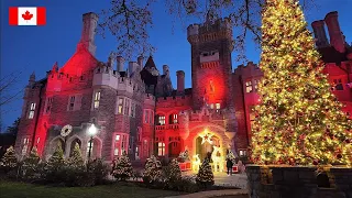 Christmas at the Castle Toronto Casa Loma Holiday Lights 2023🎄Christmas Walking Tour ❄️