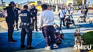 LAPD Cites Minibike Riders for Open Container Violations at Venice Beach, No Impounds Made