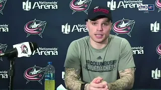 Max Domi on Texier's 'absolutely ridiculous' shootout goal | BLUE JACKETS-PANTHERS POSTGAME