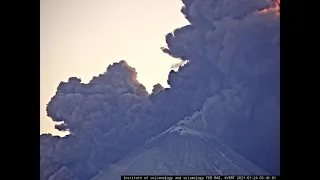 Klyuchevskoy volcano eruption 24 Jan 2021