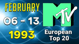 MTV's European Top 20 🎹 1993 February, 6