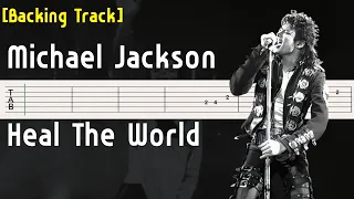 Michael Jackson - Heal The World Backing Track Guitar Tutorial [Tab]