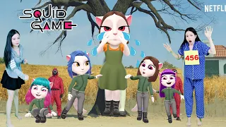 Imitate Squid Game Version My Talking Angela 2 Doll Squid Game VS Cute Girl