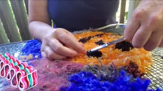 Latch Hook Demo Rug Hooking Rug Making 'Champagne Latch' Paint your own Canvas Fancy Fibers