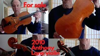 My 2010 Anthony Lane violin for sale.  Watch me play Saint-Saens #3 1st movement