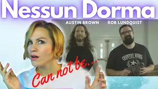 Vocal Coach Reacts to Austin Brown and Rob Lundquist - Nessun Dorma REACTION & ANALYSIS