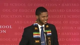 Harvard grad wows crowd with spoken word commencement address