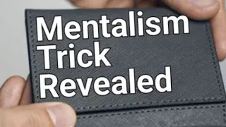 MAGIC MENTALISM TRICK plus explanation.