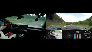 Porsche Taycan Turbo vs Tesla Model S Plaid at the Nürburgring Nordschleife