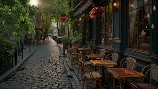 Relax Monday Morning in a Warm Street Cafe Space | Smooth Bossa Nova Jazz Music Helps Relieve Stress