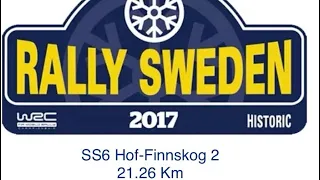 SS6 Hof-Finnskog 2 21.26 km 65. Rally Sweden 2017