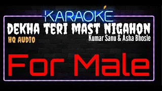 Karaoke Dekha Teri Mast Nigahon Mein For Male HQ Audio - Kumar Sanu & Asha Bhosle Ost. Khiladi