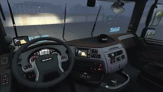 POV DAF XF rainy night drive || World of Trucks || Euro Truck Simulator 2.