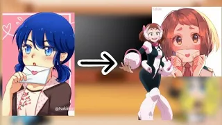 MLB react to Marinette as Uraraka||{Requested}||Gacha||MHA x MLB||Miraculous ladybug||